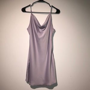 Purple slip dress
